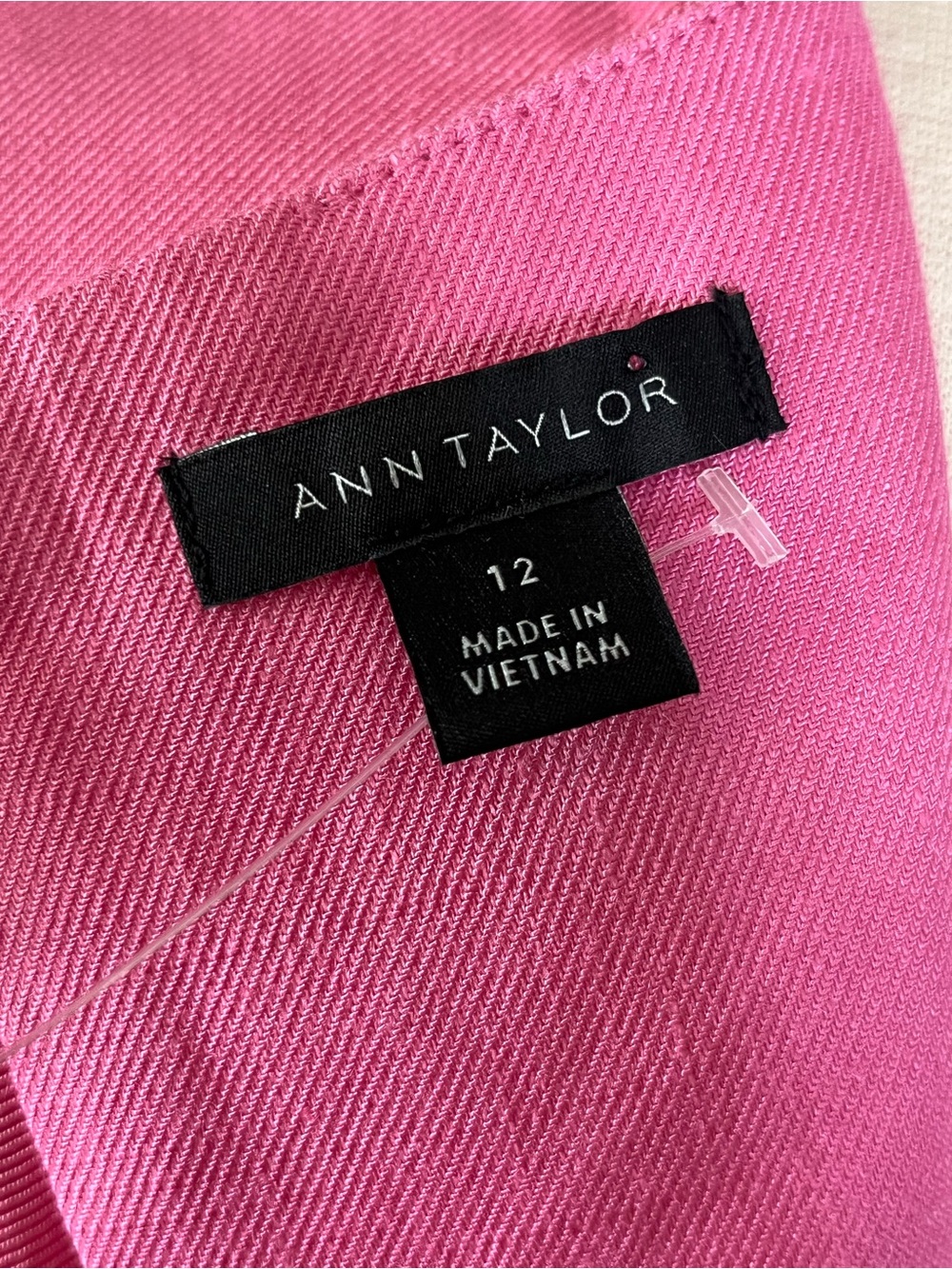 Ann Taylor The Seamed V-Neck Sheath Dress Linen Blend Sleeveless Pink Sz 12 NWOT - Picture 6 of 10